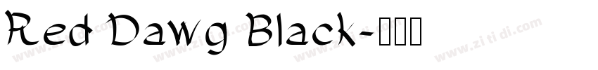 Red Dawg Black字体转换